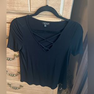 Top shop black T-shirt size US 2
